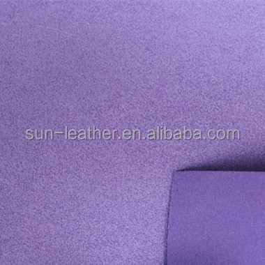 Colorful Hot Sell Cowhide Velvet PU Bonded Leather for Shoes Sofa Bed