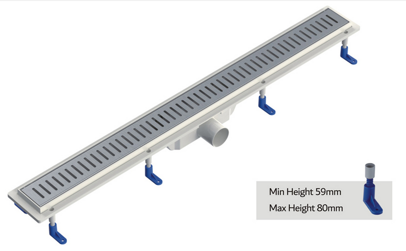 Plastic 360 Degree Rotatable Shower Drains Adjustable Hight Bathroom Floor Drain