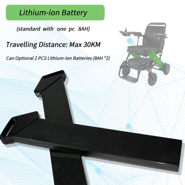 кресло-коляска классики алюминиевого сплава 24V 8AH складная электрическая с цветом 4 опционным