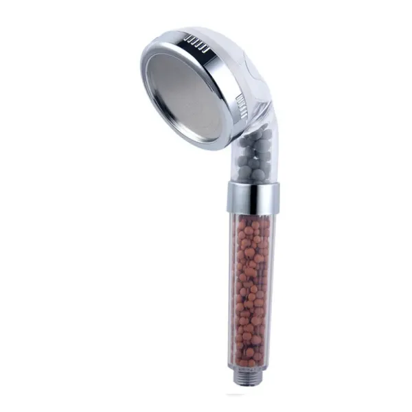 Chrome Surface Finishing ABS Plastic High Pressure Filter Stone Handheld Shower Head