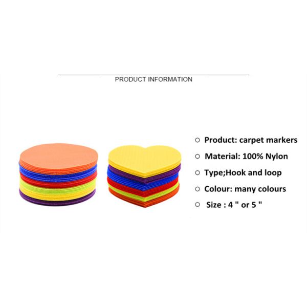 Colored nylon carpet, marker, Velcro, intelligence game, identification circle, educational marker, Velcro printed with LOOG