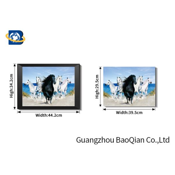 Horse Stock Free Sample Poster With MDP Frame , Pet Lenticular 3d Pictures For Home Decor