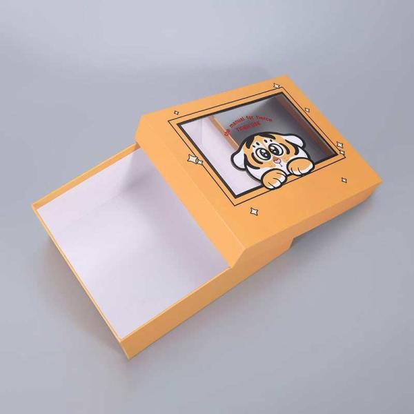 Heaven and earth cover window gift box customized visual shirt stationery birthday gift box square packing box