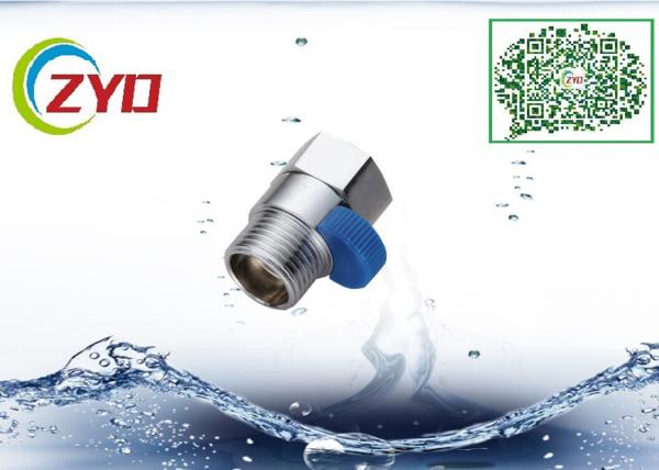 1 / 2M * 1 / 2F Shower Head Diverter , Chrome Finish Faucet Diverter Valve