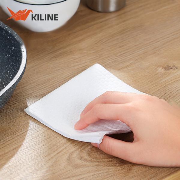 PP Pâte de pâte de ménage Tissu de nettoyage à usage unique serviettes de cuisine en rouleau 50gm