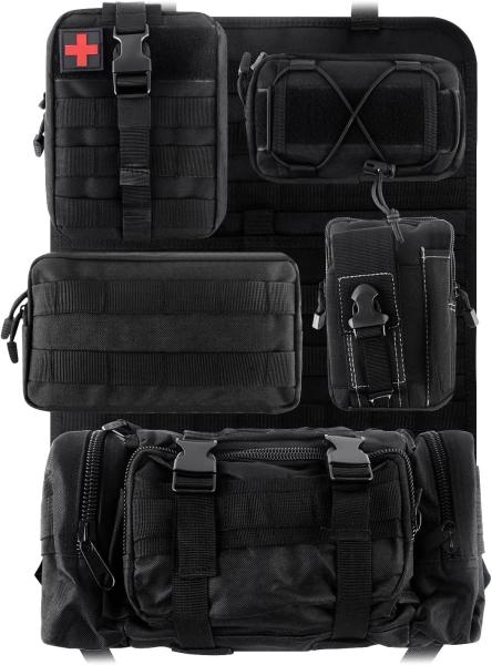 Tactical Front Seat Back Storage Bag/Hanger Bag Organizer With 5 Bags,Universal Fits For All Vehicel