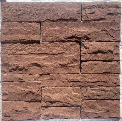 Frost Resistant Red Sandstone Wall Cladding For Exterior Background Veneers