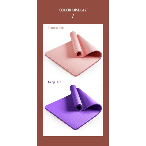 Beginner Gym Pilates Exercise 20mm Widened Lengthened Home Fitness Non Slip NBR Yoga Mat