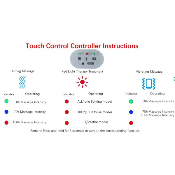 Built-in Battery Touch Control Eye Massager Infrared Physiotherapy for Fatigue Relief