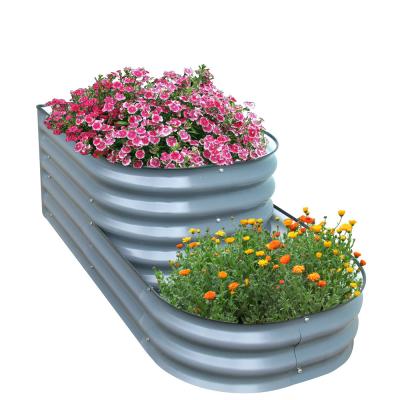 4.3*2*1.4Ft Metal Modular Raised Beds Planter Box For Growing Flowers