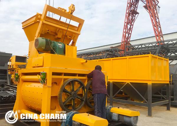 Twin Shaft 2400L 90m3/h JS1500 Concrete Mixer Machine