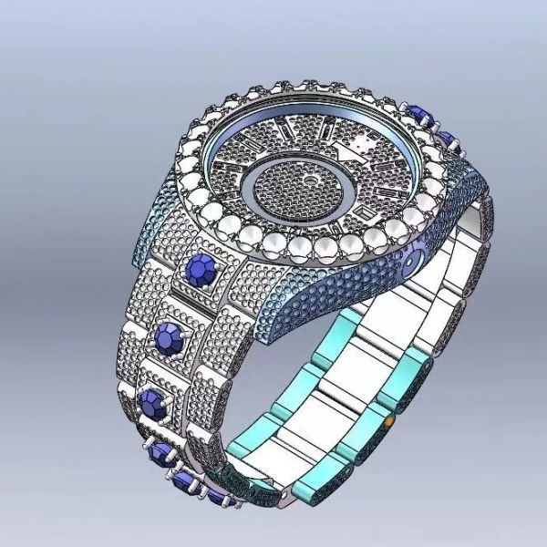 Бюст вниз с дозора Rolex Moissanite миллионера