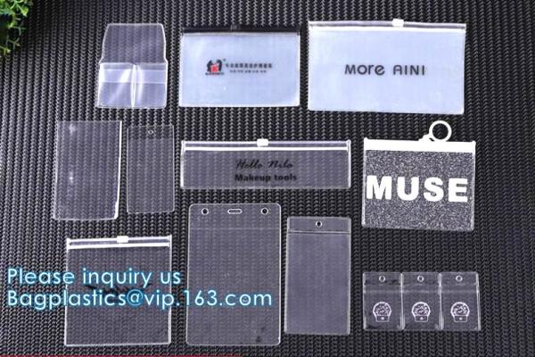 Custom Logo Printing PVC Frosted Swimwear Clothing Zip lockk Plastic Packaging Bag Slider Zipper Pouch