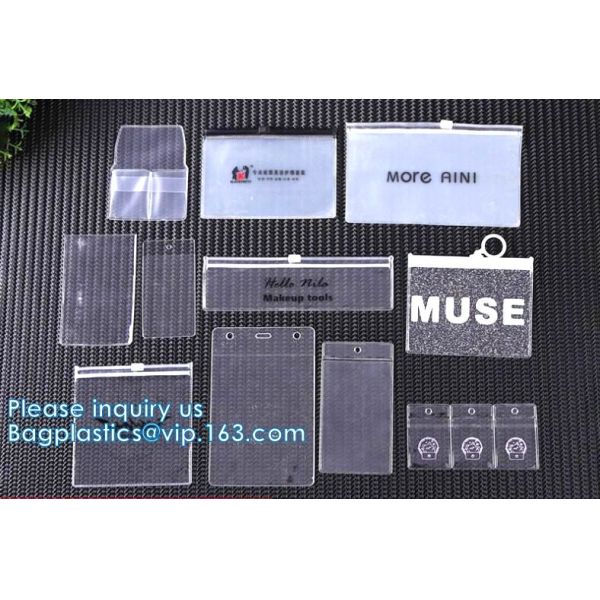 Custom Logo Printing PVC Frosted Swimwear Clothing Zip lockk Plastic Packaging Bag Slider Zipper Pouch