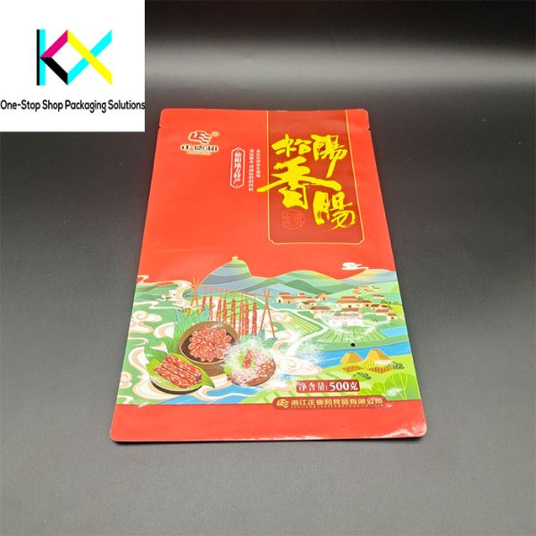 Custom Food Packaging Bags For Food And Snacks Stand Up Pouch With Clear Window