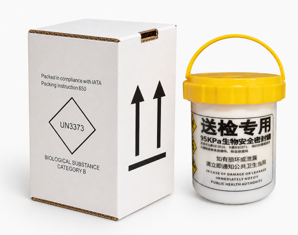 IATA Packing Instruction Compliant UN2814 UN3373 Box Customization Support Packaging Designed For Infectious Material Transport