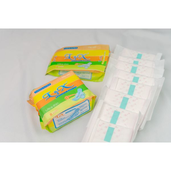 Leak Proof Plush Sanitary Pads Cotton Top Breathable Pads For Heavy Menstrual Bleeding