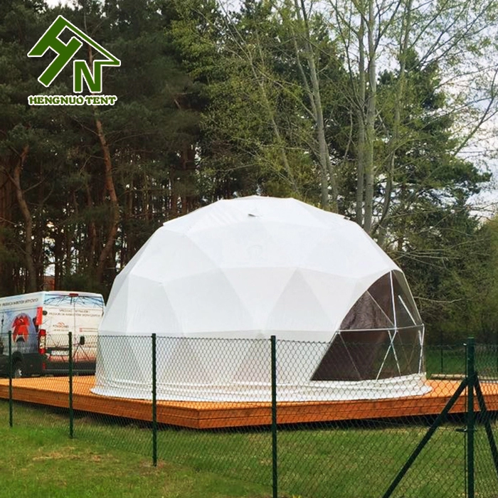 Glass Door Geodesic Dome Tent Luxury Hotel UV Resistant Resort House