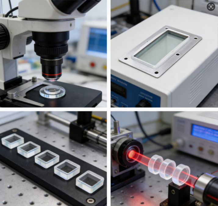 High Temperature Resistance 1150℃ Working Temperature Quartz Glass Plate with 92% Light Transmittance and 2.2g/cm³ Density