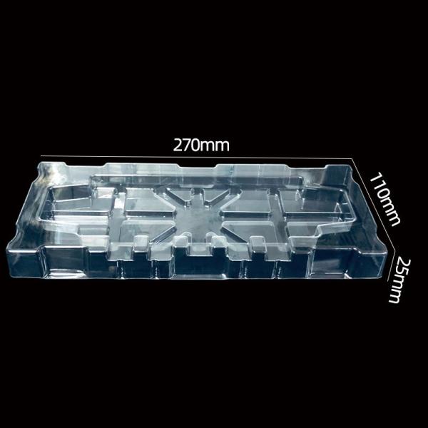 Embalagem em bolhas de plástico PET transparente moldado para peças eletrônicas