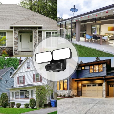 1080P HD Video Floodlight Security Camera  IOS And Android System Tablet