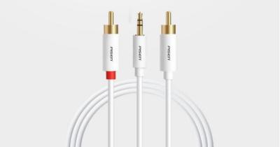 Brand new and original Pisen 3.5mm to 2RCA audio cable, Pisen audio output for computer