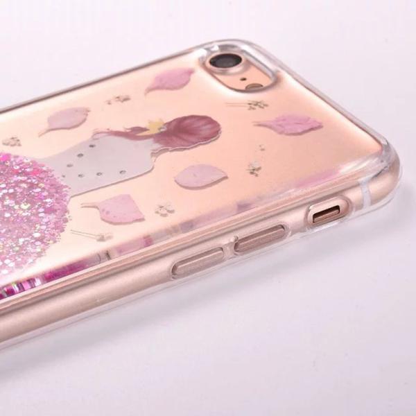Soft TPU Glitter Fall Princess Dress Girl Back Cover Cell Phone Case For iPhone 7 6s Plus