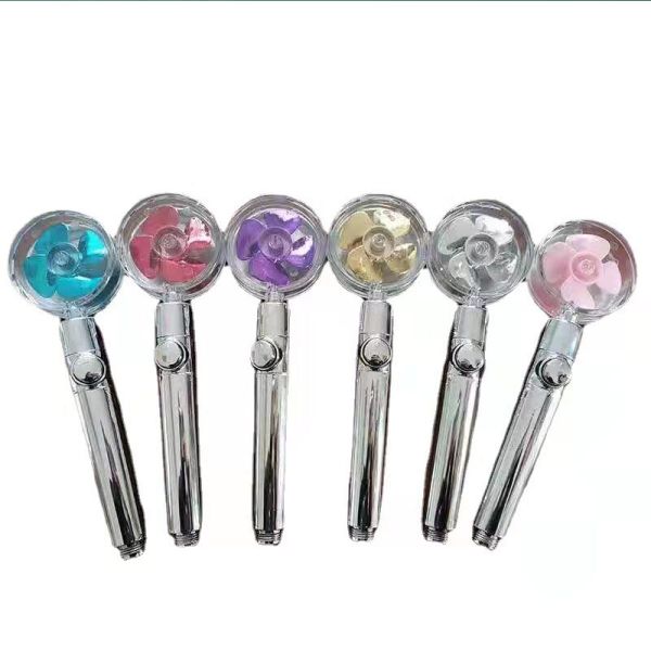 Modern Bathroom Essential Handheld High Pressure Water Saving Shower Head with Fan 2022