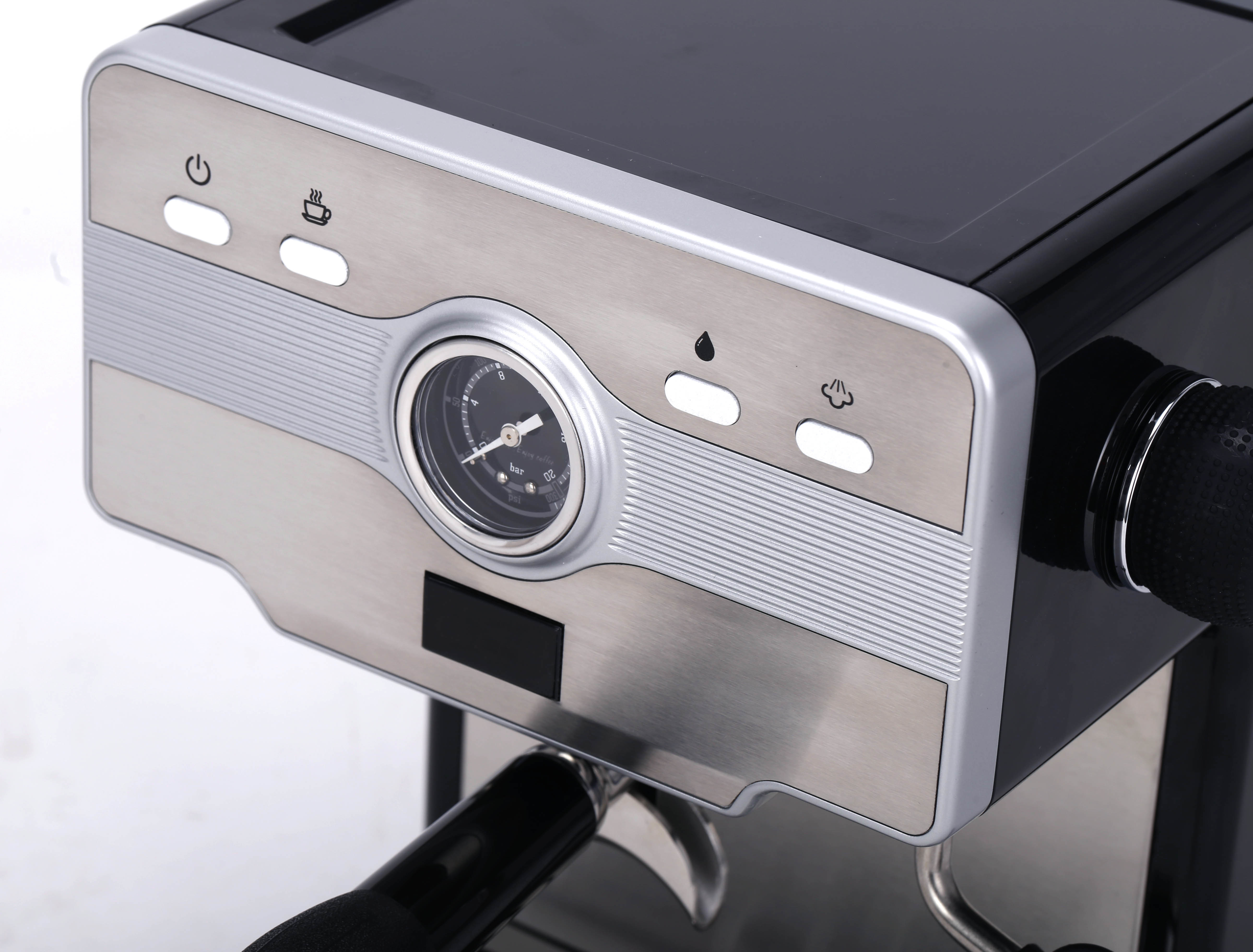 Легкая чернота создателя эспрессо большой емкости машины эспрессо контроля или серебряный цвет 100cups PP и тело нержавеющей стали