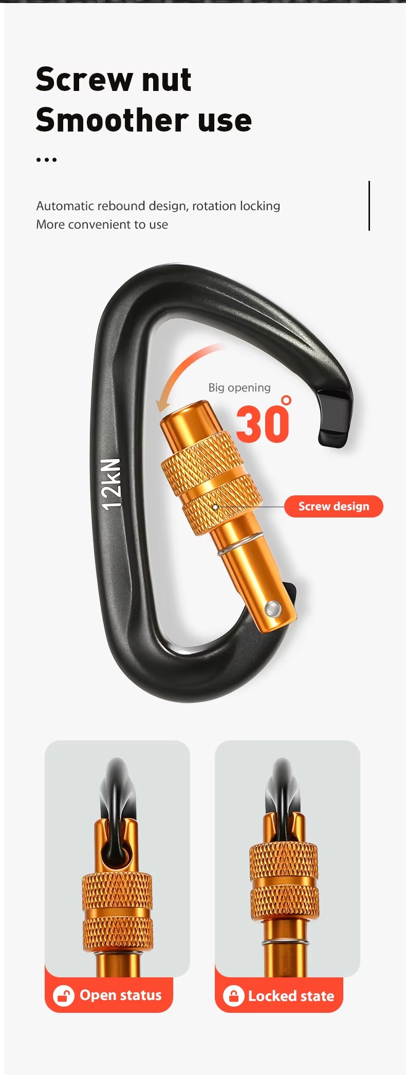 Маленький защитный клинк с ключевой цепью из алюминиевого сплава для одобрения OEM