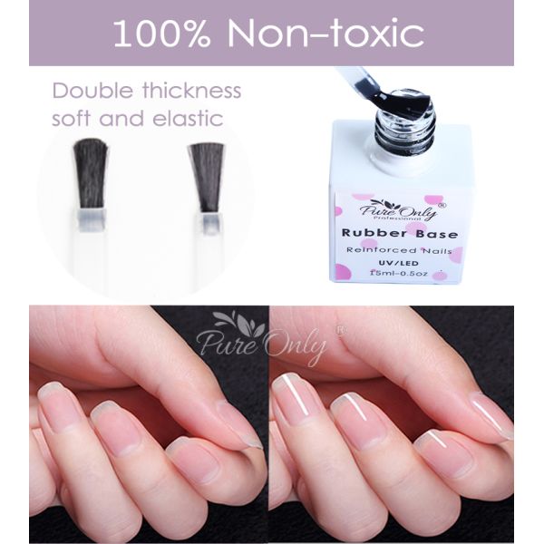 Vernis à ongles en gel de base en caoutchouc professionnel, couche de base UV LED, couche de finition en gel, vernis à ongles longue durée et personnalisable