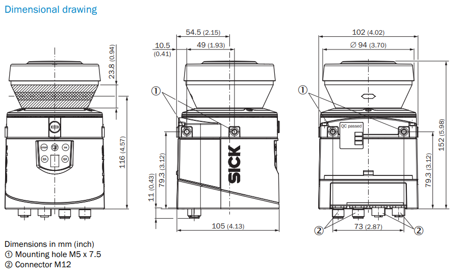 SICK LMS111-10100 LMS11110100 1041114 Laser Scanner 2d LiDAR Sensor Stock