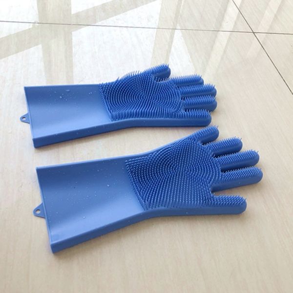 2018 high quality durable soft best seller in amazon accessory kitchen household silicone washing rubber gloves