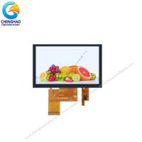 Ângulo de visão livre capacitivo da polegada 40pin da exposição 5,0 de 800*480 TFT LCD