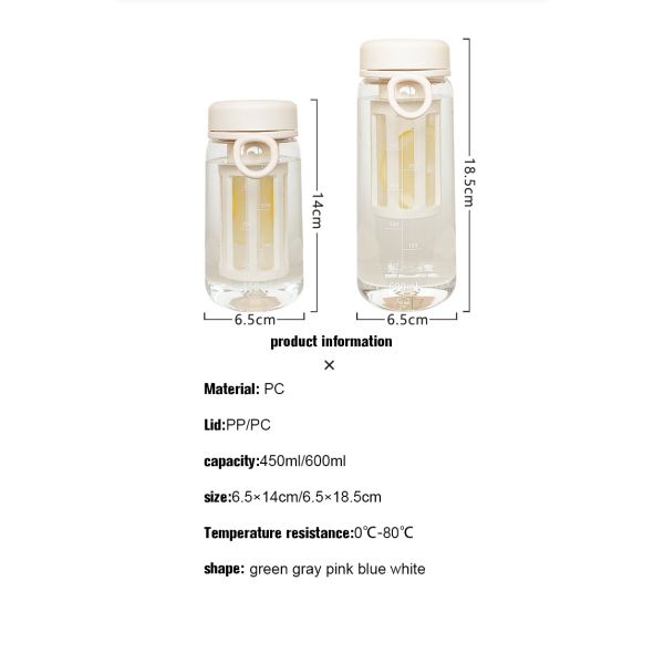 PE Material Children Water Bottle With Graduated Customized Logo Acceptable Leak-proof