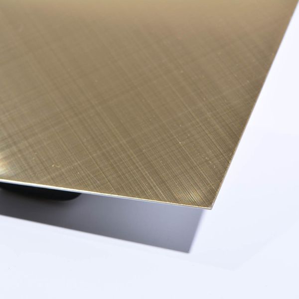 1mm 1.2mm Brushed Stainless Steel Sheet Metal 316L 430 Golden Cross Vibration Hairline