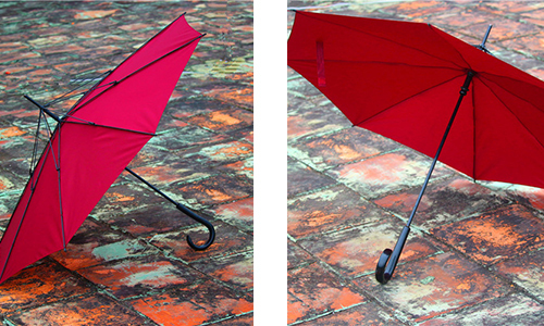 Single Layer Reverse Umbrellas Waterproof Polyester Manual Open Umbrella