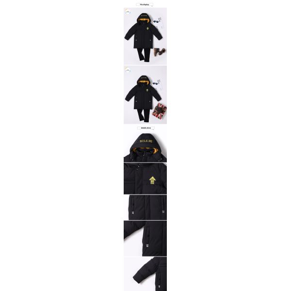 Bilemi Fashion Children Thick Warm Winter Downcoat Kids Cotton Parka Boy Winter Jacket