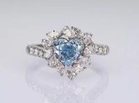 Lab Diamant bijoux alliance alliance alliance de mariage bleu cœur diamant détachés diamants synthétiques