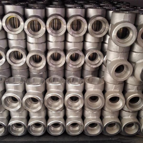 Forged Pipe Parts 9000LB Carbon Steel Tee Customized