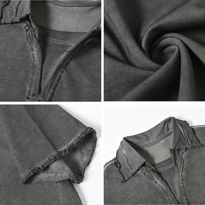 Raw Edge Men's Custom Polo Shirts Dark Custom Polo Shirt Oversized