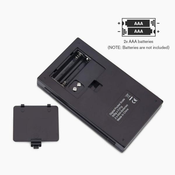 Balance de cuisine noire modèle Original Diamond 500, balance de poche numérique pour bijoux et aliments, 200g 0,01g, dorée avec pile