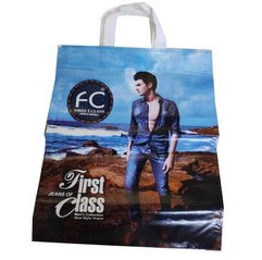 PVC Plastic Gift Bags 100% Virgin Material Logo Printing Soft Loop Bag