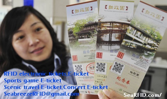 RFID Electronic ticket, E-ticket, RFID Event ticket, sports game & concert E-ticket, exhibition & scenic travel E-ticket