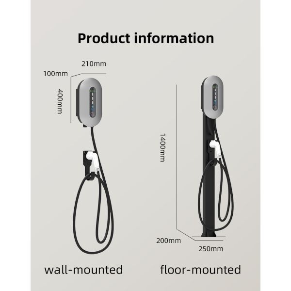 European Standard 22KW AC Wall Mounted Charging Pile New Energy Electric Vehicle GBT British Australian Wall Box 16A IP54 Type 2