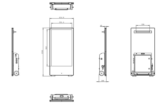 Наружный передвижной 43-дюймовый цифровой плакат с ЖК-дисплеем с аккумулятором