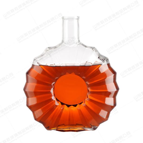 Rubber Stopper Sealing Type Clear 750ml Glass Bottle for Vodka Gin Rum Alcohol Whiskey