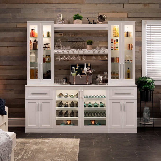Contemporary Design Style Wood Wine Bar Cabinet for Living Room Furniture Partition