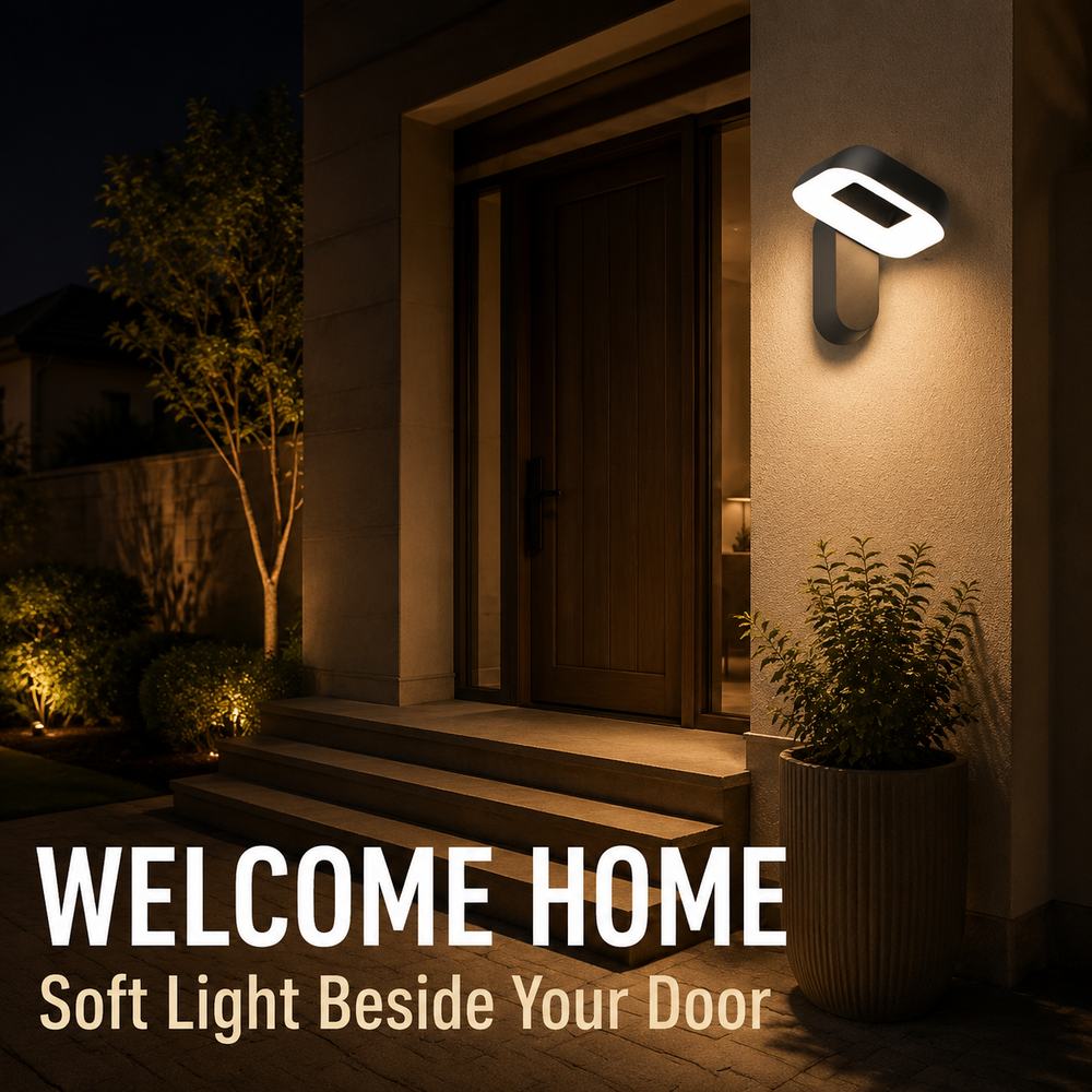 Motion Sensor Modern LED Exterior Wall Sconce Outside Wall Lights For Porch Patio Balcony