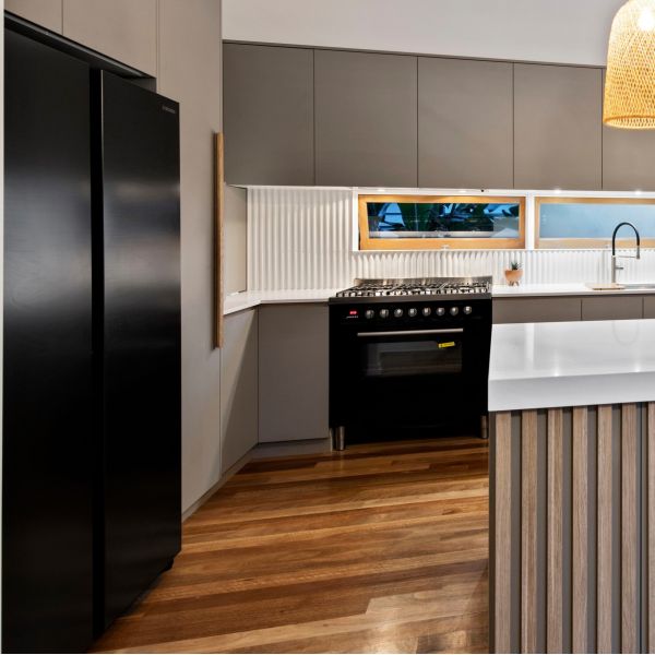 SGS TUV Light Grey Kitchen Cabinet L Shaped Lacquer Kitchen Cupboard